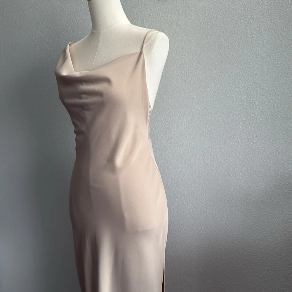 BHLDN August Satin Charmeuse Midi Dress size 4 - Picture 5 of 13